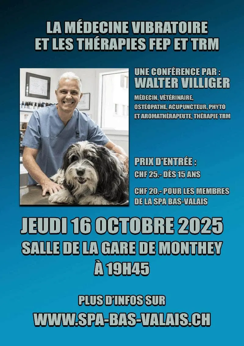 Conférence Walter Villiger – Médecine vibratoire et thérapies FEP/TRM, 16 octobre 2025 à Monthey